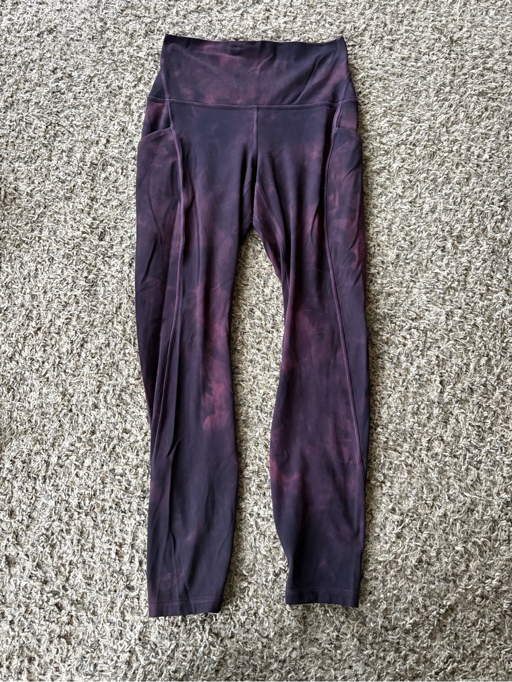 Lululemon Align High-Rise Pant with Pockets 25" Diamond Dye Cassis Black size 6